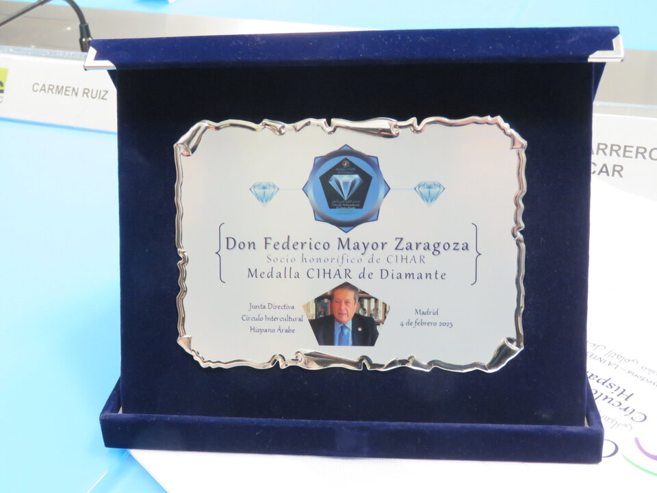 “Medalla CIHAR de Diamante”, a título póstumo, a Federico Mayor Zaragoza