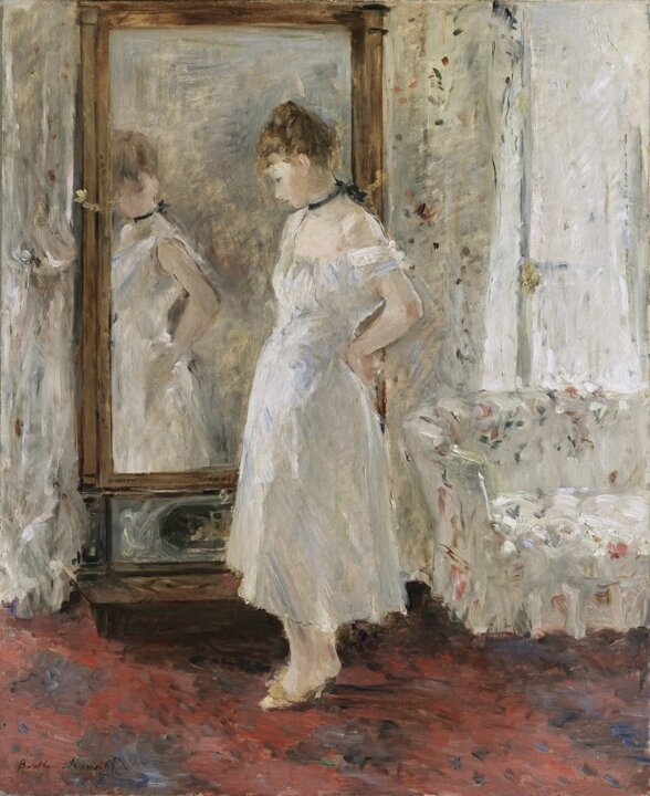 Berthe Morisot. El espejo psiqué, 1876