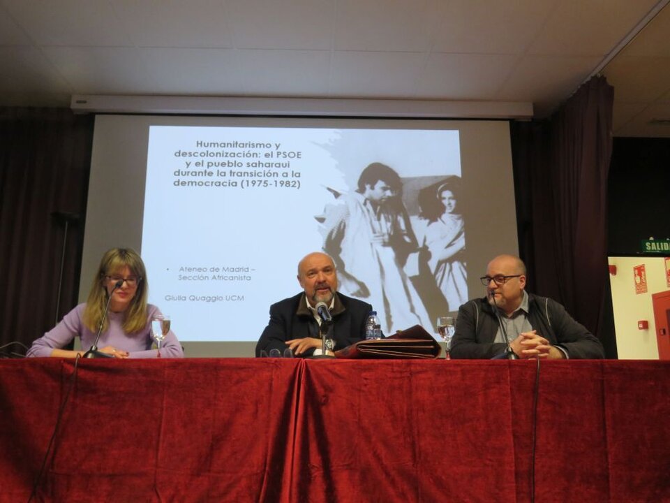 Giulia Quaggio; Basilio Rodríguez Cañada, y José María López Sánchez