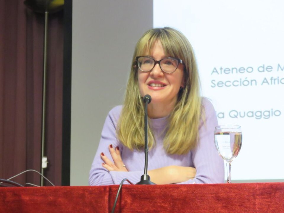 La conferenciante Giulia Quaggio