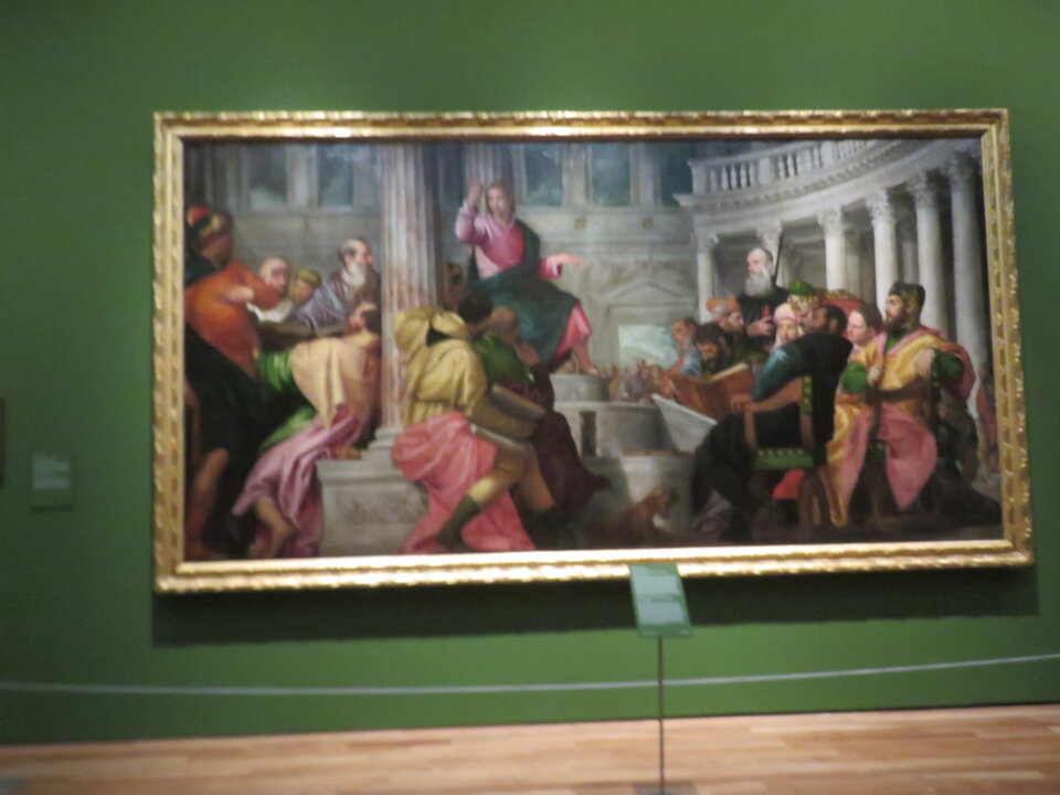La disputa con los doctores en el templo . Paolo Veronese