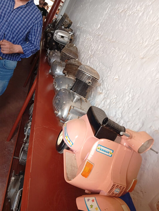 Algunas de las piezas del museo motero
