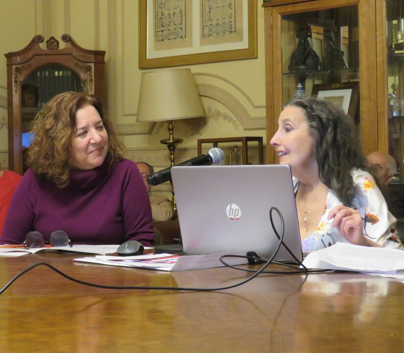 Isamay Benavente y Eugenia Montero, en la Sala Torito del Real Casino de Madrid