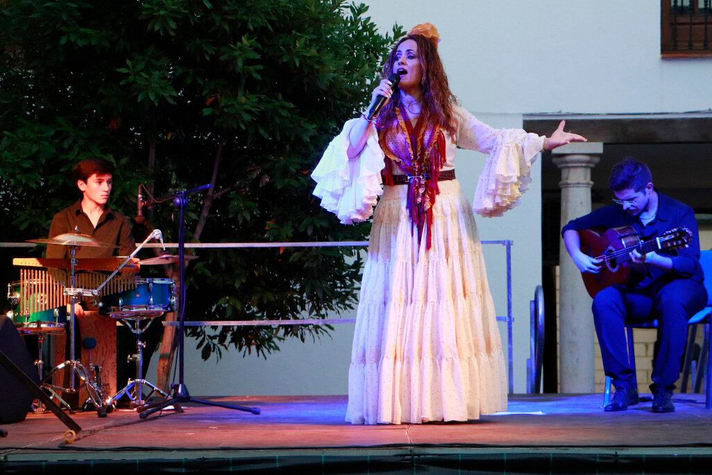 Un momento del recital de Laura García