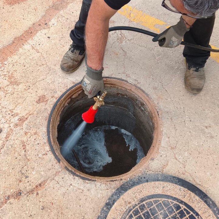 Una de las actuaciones en la red de alcantarillado que se llevan a cabo