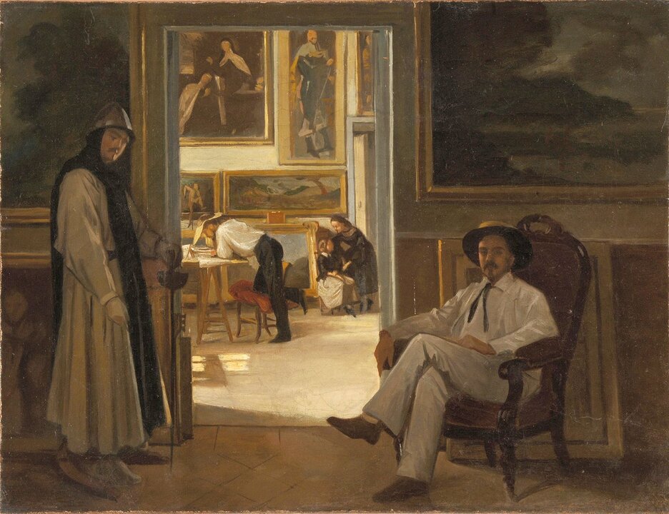 Estudio de los Madrazo en la calle Alcalá, c. 1856-1858. Raimundo de Madrazo