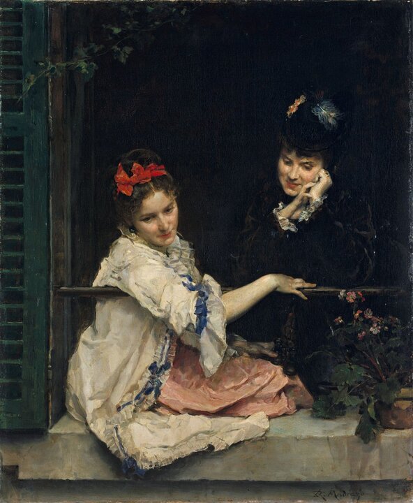 Muchachas en la ventana, c. 1875. Raimundo de Madrazo