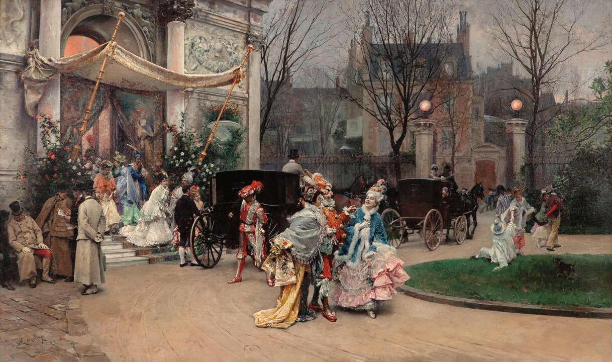 Salida del baile de máscaras, 1878. Raimundo de Madrazo