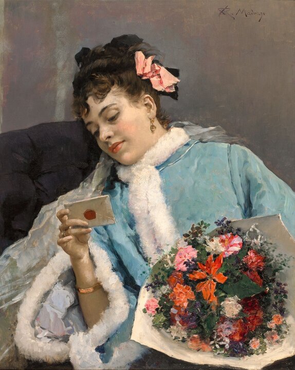 Felicitación de cumpleaños, c. 1880. Raimundo de Madrazo