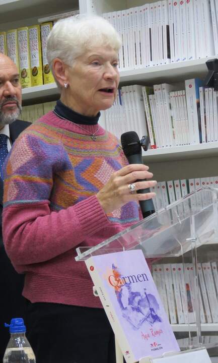 Ada Aubele, presidenta de la Asociación Madrileña de Ayuda a la Infancia (AMAIF) , entidad a quién irán destinados íntegramente los derechos de autor obtenidos por la venta de este libro