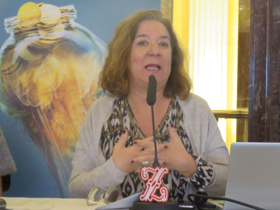 La directora del Teatro de la Zarzuela, Isamay Benavente, que presentó y coordinó el acto