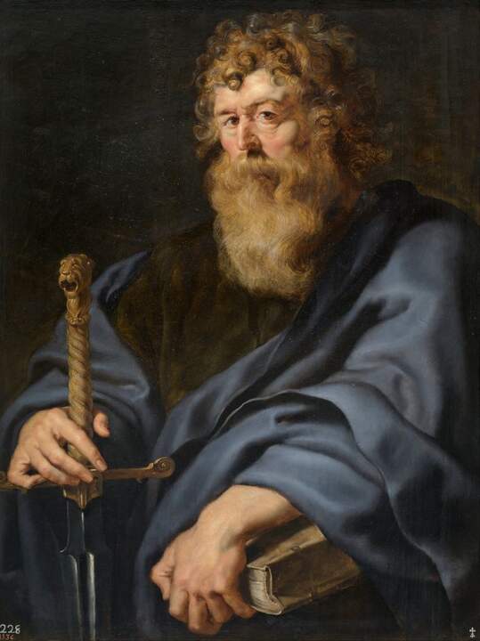 San Pablo. Pedro Pablo Rubens. Óleo sobre tabla, 107,5 × 83 cm. 1610-12. Planta 1. Sala 28