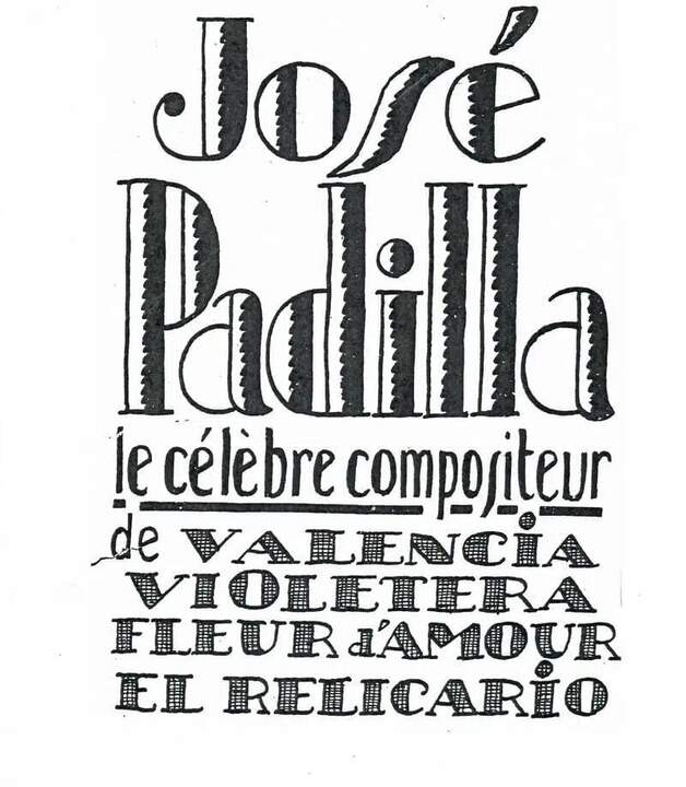 Anuncio de una actuación de José Padilla