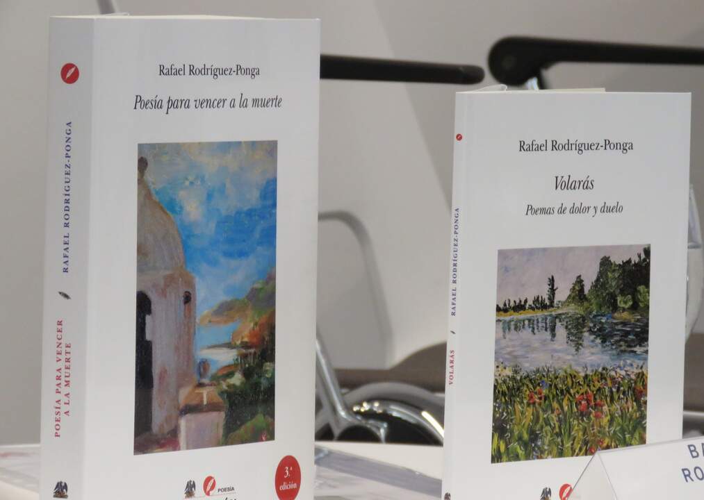 Libros de Rafael Rodríguez-Ponga. A la derecha el libro objeto del coloquio celebrado
