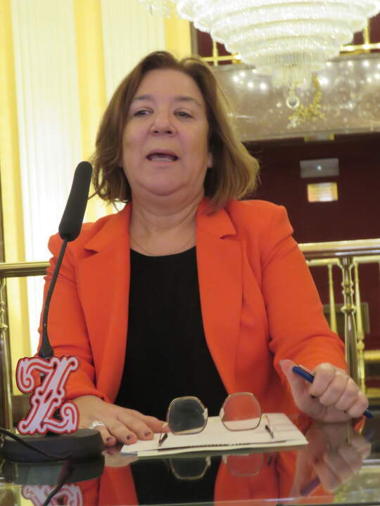 La directora del Teatro de la Zarzuela, Isamay Benavente, que presentó y coordinó el acto