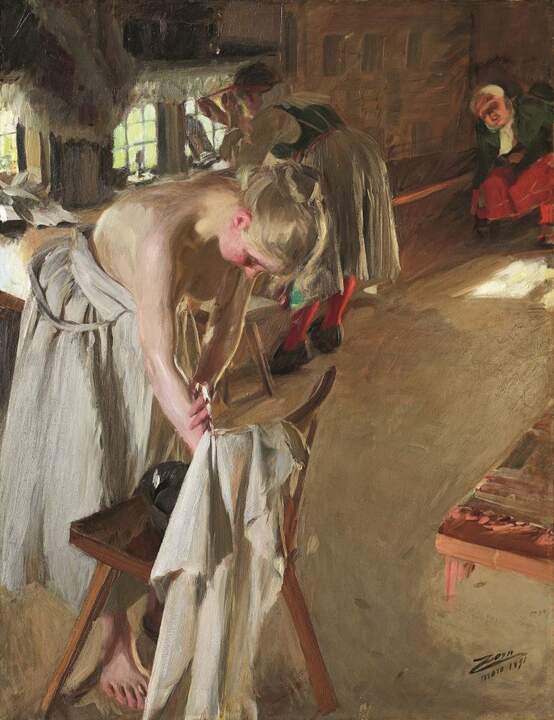 Anders Zorn. Domingo por la mañana, 1891