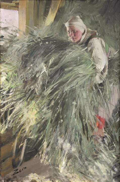 Anders Zorn. En el pajar, 1892