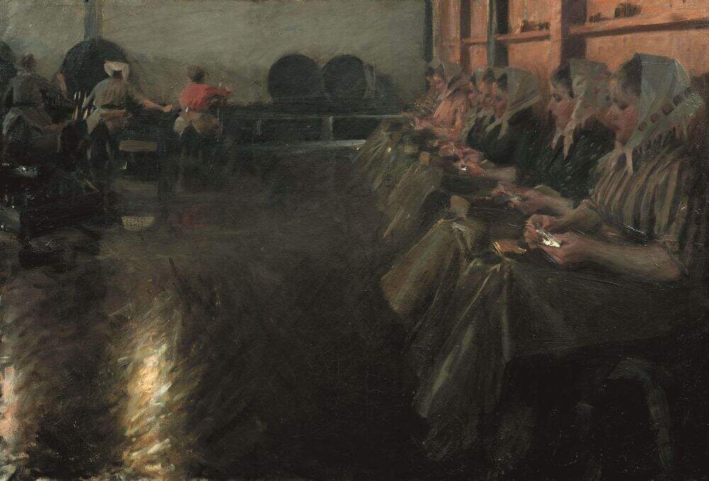 Anders Zorn. La gran fábrica de cerveza, 1890