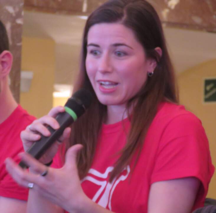 Laura Pulido Patiño, que asume el rol de Juana, en la representación