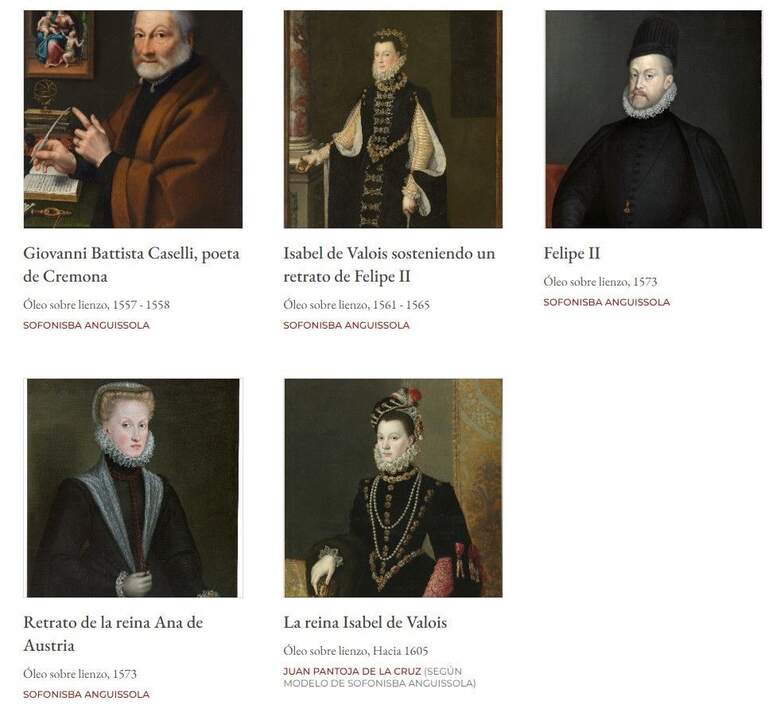 Enlace a las obras de Sofonisba en la colección del Museo del Prado en la www.museodelprado.es