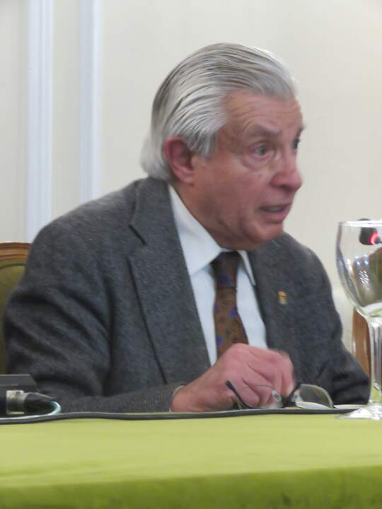 Félix Pancorbo Negueruela, que presidió el acto en representación del Centro Riojano de Madrid