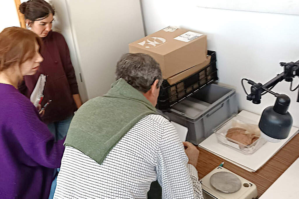 Parte del equipo, en el laboratorio