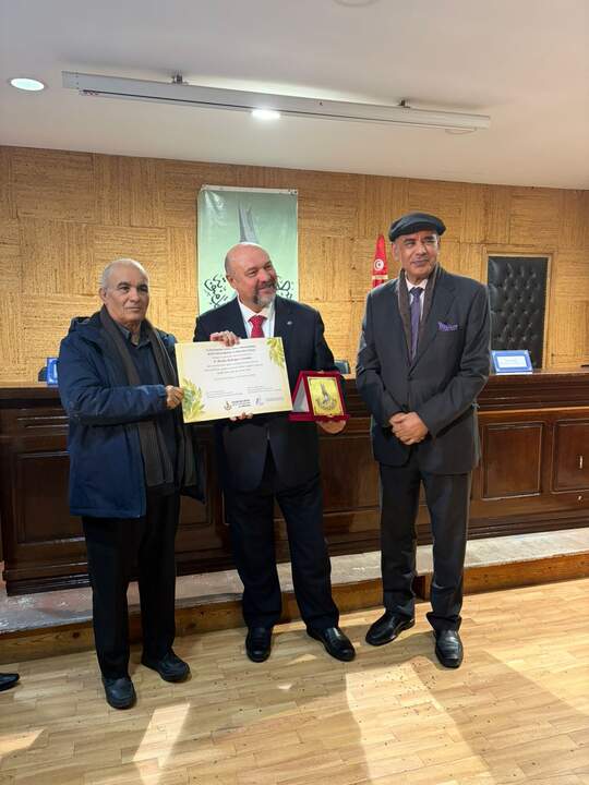 Ridha Kochtbene, Basilio Rodríguez Cañada y Maher Abder- Rahman