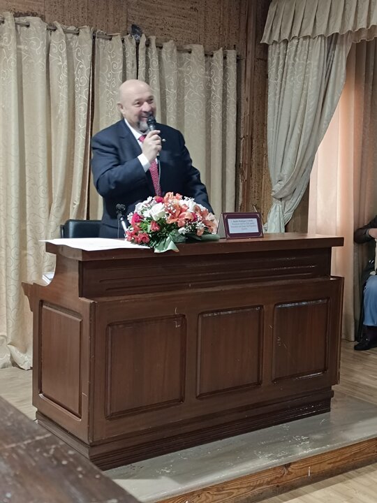 Basilio Rodríguez Cañada durante su alocución