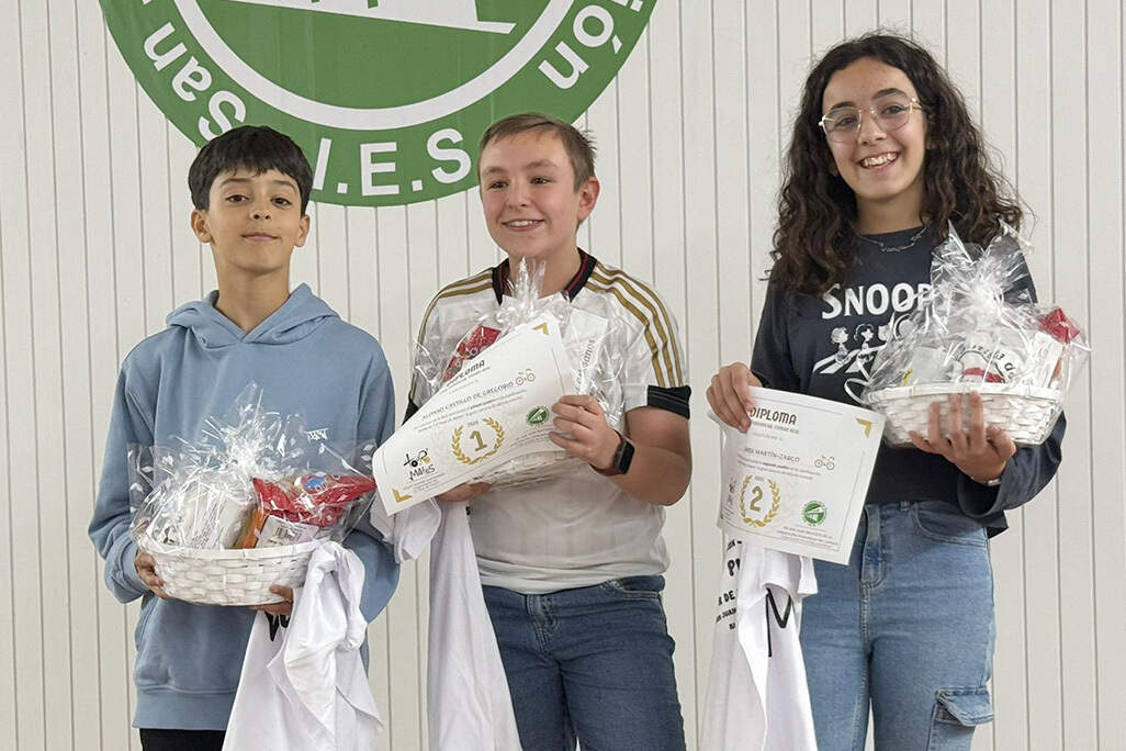 Podio de clasificación juvenil