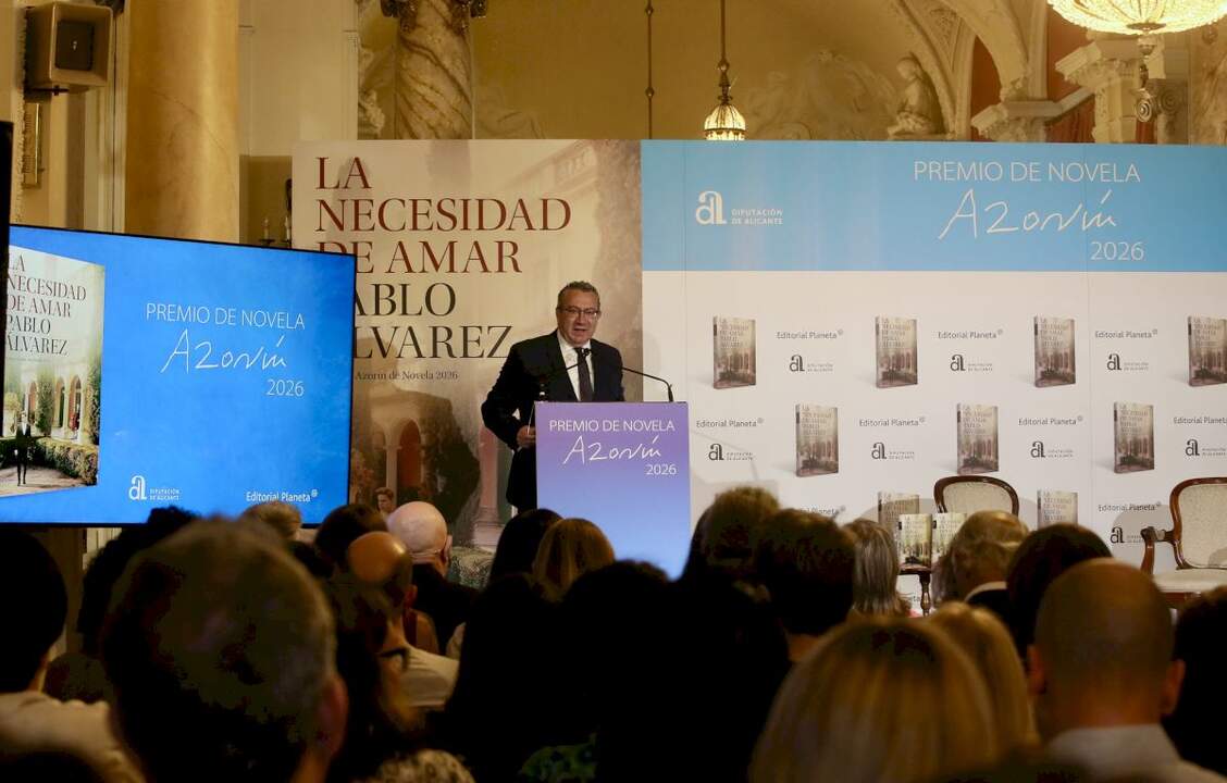 El presidente de la Diputación de Alicante, Toni Pérez durante su intervención