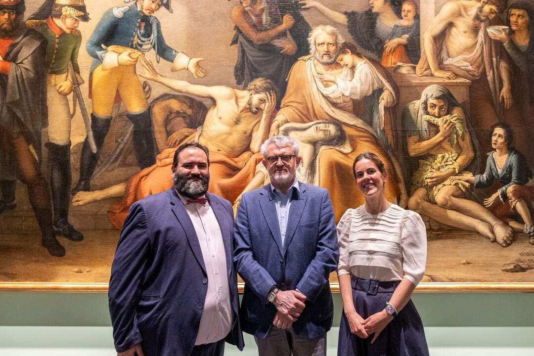 De izquierda a derecha: Carlos G. Navarro, Comisario y conservador del Departamento de Pintura del Siglo XIX del Museo Nacional del Prado; Miguel Falomir, Director del Museo Nacional del Prado y Celia Guilarte, Comisaria y conservadora de Museos