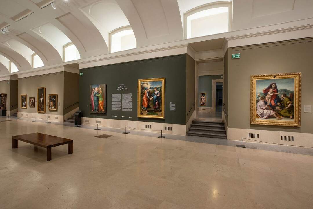 Imagen de La Visitación en las salas del Museo del Prado