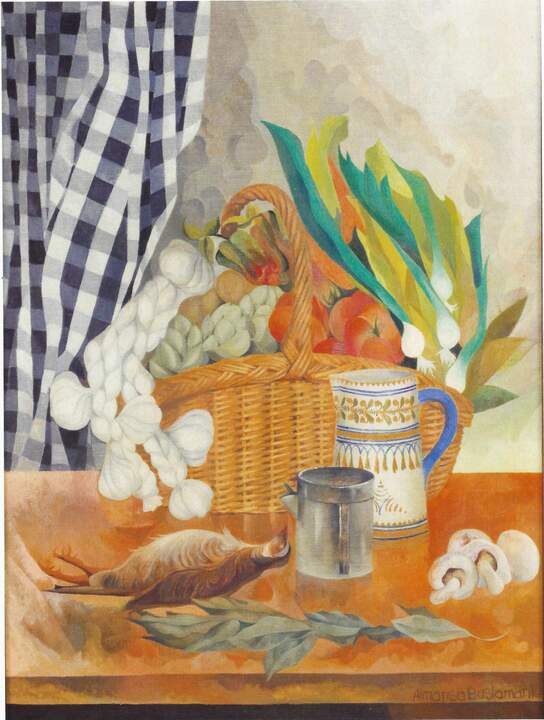 “Bodegón de la cesta”. Óleo sobre lienzo