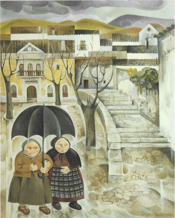 “Un día de lluvia”. Óleo sobre lienzo