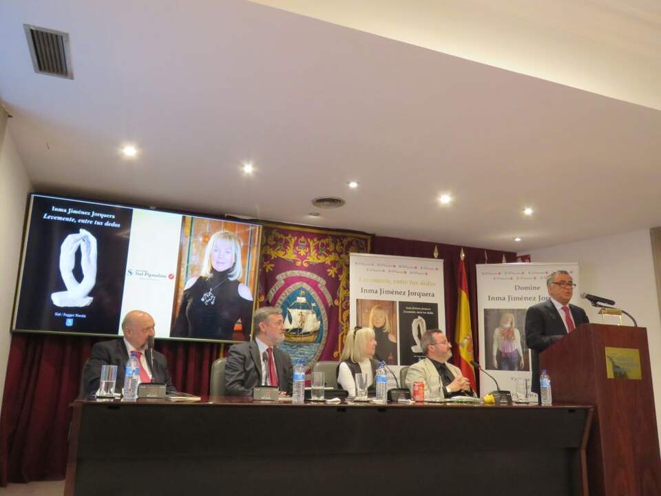 Basilio Rodríguez Cañada; Rafael Rodríguez-Ponga; Inma Jiménez Forquera; Javier Huerta Calvo y de pie, Ridha Mami