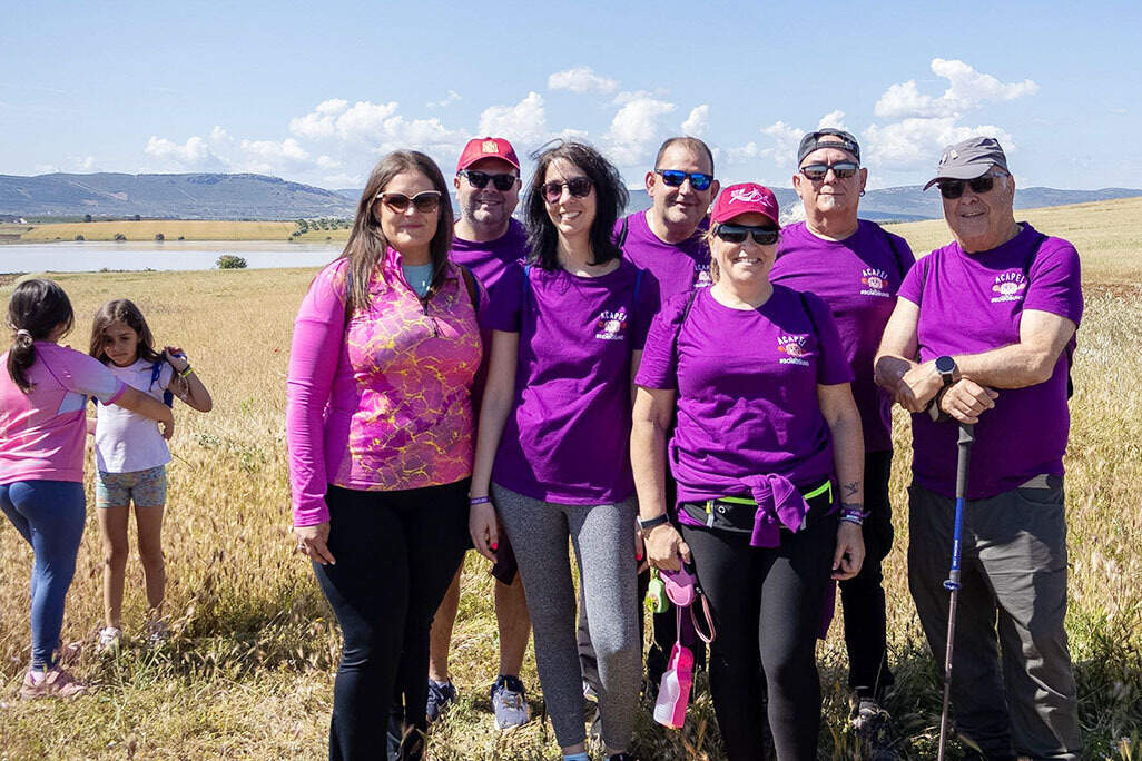 Con integrantes de ACAPEI al llegar a la Laguna Blanca
