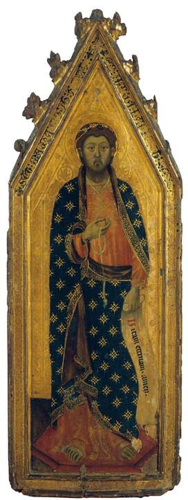 San Matías. Ramon Destorrents y taller. Temple y pan de oro sobre tabla h. 1355-60. Barcelona, Museu Nacional d’Art de Catalunya, Legado de Rosa Lorenzale, 1919