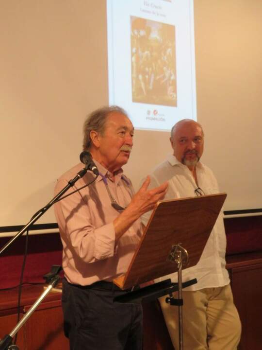El escritor, pintor y poeta, José Luis Marín Aranda junto a Basilio Rodríguez Cañada