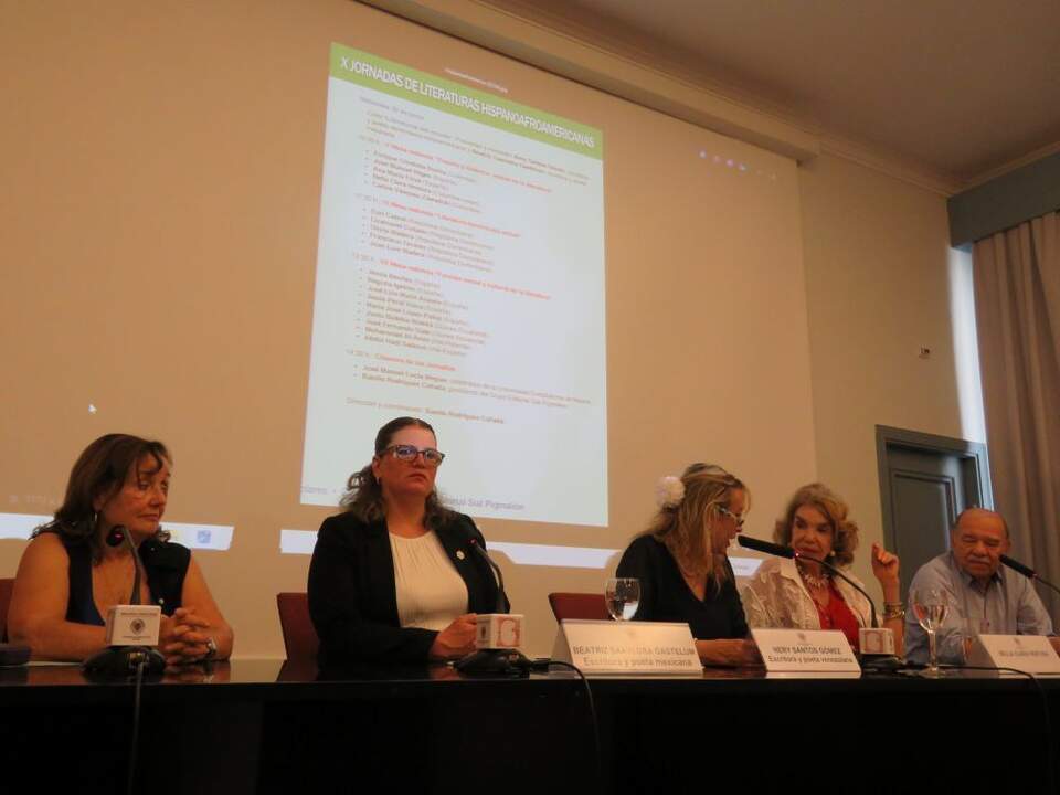 Nancy Vilalta, Beatriz Saavedra, Nery Santos Gómez, Bella Clara Ventura y Enrique Córdoba Rocha