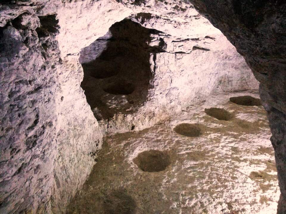 Una de las cuevas del siglo XVIII halladas bajo un sótano del Museo Municipal Elisa Cendrero