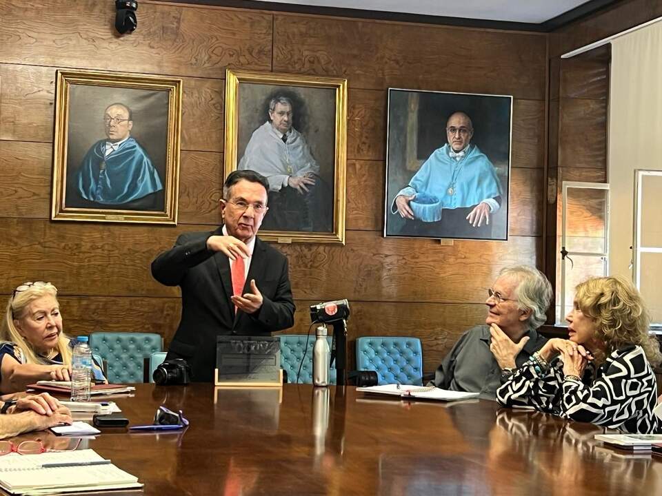 El autor de este reportaje, José Belló Aliaga, durante su intervención