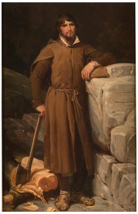 Un leñador en las cercanías de Burgo de Osma, 1866