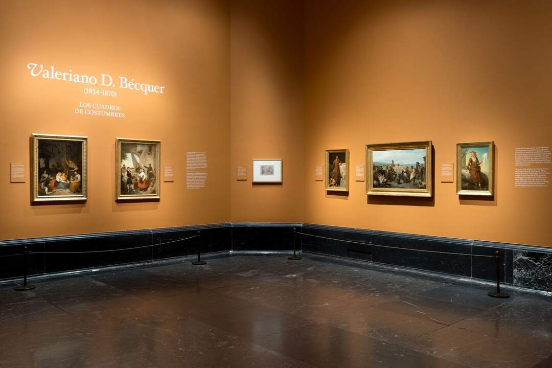 Vista de la exposición “Valeriano D. Bécquer (1834-1870): Los cuadros de costumbres”
