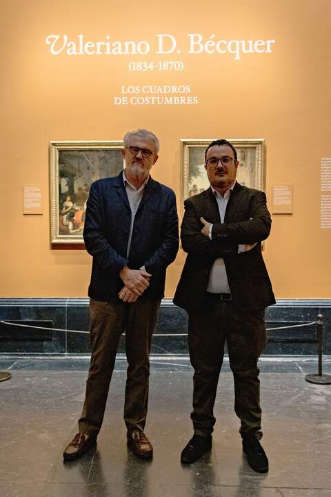De izquierda a derecha: Miguel Falomir Director Museo Nacional del Prado y Pedro José Martínez Plaza, Conservador del Área de Pintura del Siglo XIX y comisario de la exposición